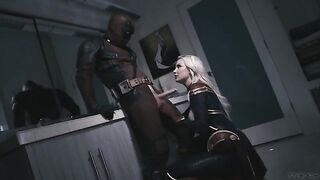 Deadpool bangs Captain Marvel in a steamy scene