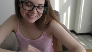 The naughty bookworm learns about human anatomy from a close-up, intense source