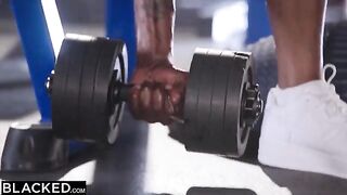 Two gym bunnies Brandi and Kenzie shared two thick BBCs in an intense session