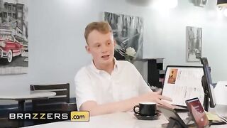 Bored waitress Syren De Mer gets her asshole gapped hard