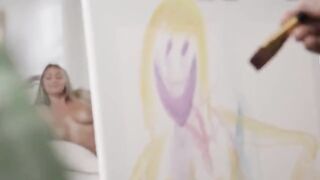 Art class turns into a wild threesome adventure