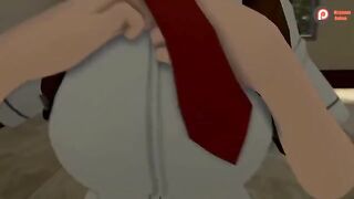 My Hero Academia's Momo and Mineta get intimate in a steamy cartoon scene