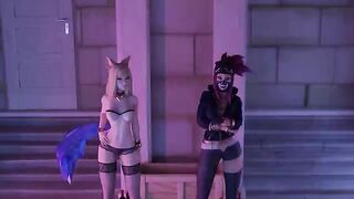 Ahri is posing nude for her casting, showcasing her allure