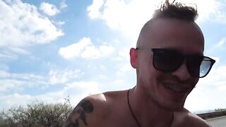 Bunch of wet pussies gets fucked on the beach by risk-takers