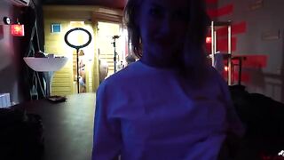 Kelly got wet while watching actors and masturbating