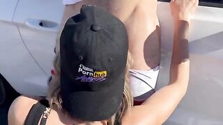 A wife got banged by two guys on the Nevada desert road and got creampied