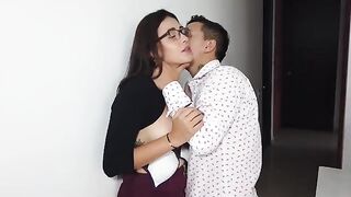 My clumsy girl colleague received a reward from her boss in kind