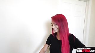 A kinky brunette with tattoos, Demi Rhoades, gets fucked hard in this raw tape