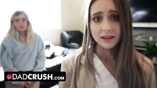 Stepdad teaches his stepdaughters a lesson for disobeying him