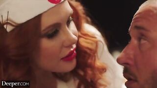The sexy nurse Maitland Ward seduces her patients with her stunning figure