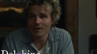 Maya Woulfe and her boyfriend have a sensual sex on the kitchen table
