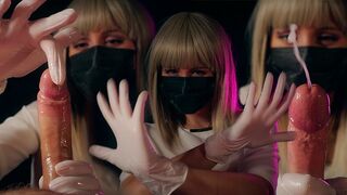 A crazy nurse in sexy latex will bring you to a powerful orgasm