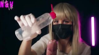 A crazy nurse in sexy latex will bring you to a powerful orgasm