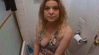 A stepmother helps her stepson to get a sperm sample for a donation