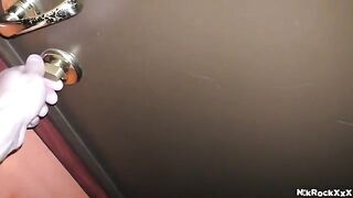 The stalker fucks with the girl with a small pussy in POV