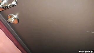 The stalker fucks with the girl with a small pussy in POV