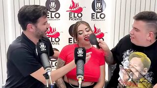 Sara Blonde, from Bucaramanga, Colombia, leaves an interview as a blonde