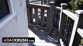 The girl hides her boyfriend in the house to her stepdad