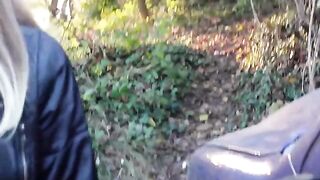 The blogger was hit by a motorcycle, so she had to do a blowjob
