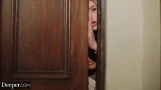 Scarlit and Kenzie are submissive to the will of their mysterious host in this intense Deeper scene