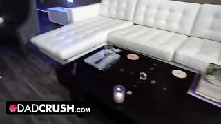 Naughty stepdaughter Kenzie Madison makes stepdaddy forget his anger with blowjob