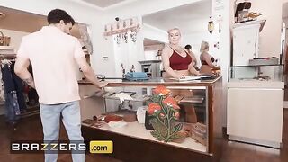 The boutique owner Christie Stevens strips after seeing Apollo Banks