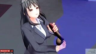 ASMR ear licking with Japanese hentai anime voice using earphones, no censorship