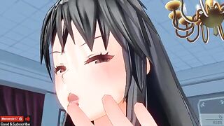 ASMR ear licking with Japanese hentai anime voice using earphones, no censorship