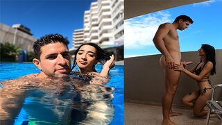 An Argentine girl was caught at the swimming pool and fucked hard