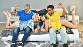 Two kinky daughters, including the rebel Kate Bloom, get spanked and fucked by their stepdads