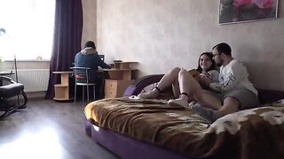 A girl cheats on her husband with a guy in a steamy scene