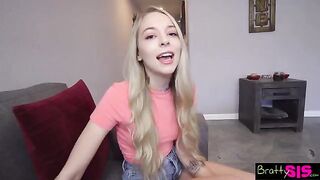 Petite teen Lily Larimar borrows money from her stepbrother in this hot vid