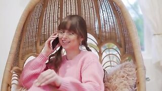 Petite teen Riley Reid masturbates on the phone for a distant lover