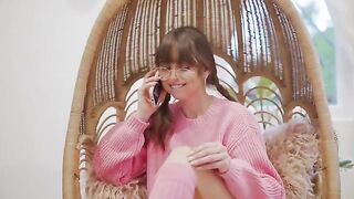 Petite teen Riley Reid masturbates on the phone for a distant lover
