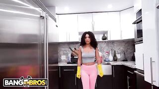The lovely housekeeper Luna got fucked by a huge black cock
