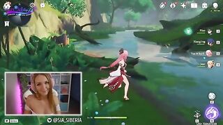 A gamer girl's fatal donation in the style of Genshin Impact