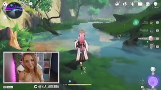 A gamer girl's fatal donation in the style of Genshin Impact