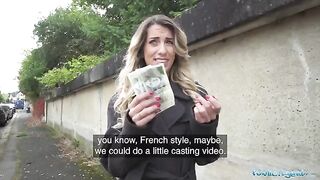 Hot French teacher screwed hard by a stranger on camera for cash