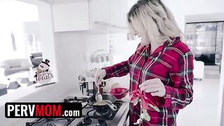 Cory Chase, the busty step mom, presents her sexy ass and big tits to the stepson