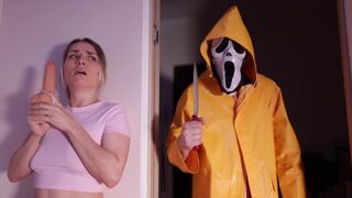 Hot blondie screams with pleasure while riding cock in POV with André Love