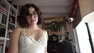 Nerdy girl with glasses seduces stepdad for sex - Family Therapy