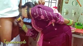 The hot maid was fucked by her master in the kitchen