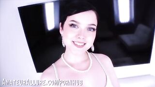 Cute girls Jade and Bella are giving a blowjob to the guy, showcasing their oral skills