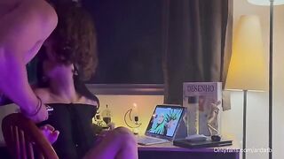 A cute girl got high and had sex on webcam