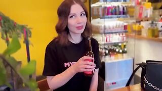 An actress checked the wardrobe and intimate areas of a model in MYDRIASIS clothes