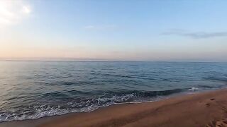 A girl is fucking on the beach and gets caught in a compromising pose