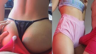 The man came in cum in her panties during a hot lapdance