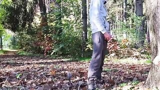 A risk of exposure in the park with a passionate and sexy milf