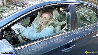 Our mechanic got lucky with a busty blonde babe Bailey Brooke on the roadside