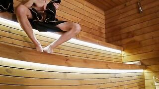 I showed my cock to three strangers in the sauna. Very risky!